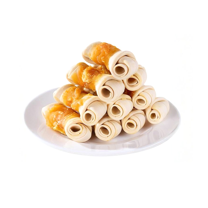 2,5–3 Zoll Knotenbein-Hundesnacks mit Hühnerumhüllung in fünf Geschmacksrichtungen zur Zahnreinigung