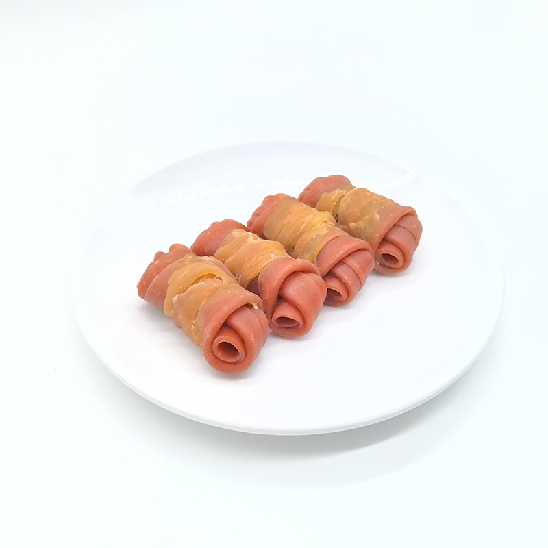 2,5–3 Zoll Knotenbein-Hundesnacks mit Hühnerumhüllung in fünf Geschmacksrichtungen zur Zahnreinigung