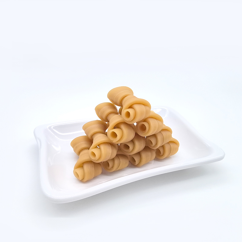 Einfarbige Knochenkau-Snacks für Hunde, sicheres und gesundes Tierfutter 2,5–3”